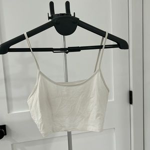 Aritzia TNA White Cropped 90s Karelis Tank